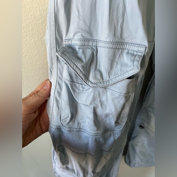 Free People Movement Light Blue Moto Cargo Pants with Pockets Women’s Size XS - Picture 9 of 16